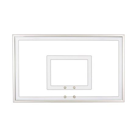 FIRST TEAM First Team FT225 Tempered Glass 36 x 54 in. Tempered Glass Backboard; Grey FT225-GR